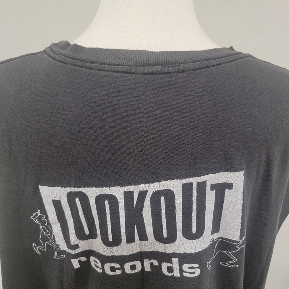 Rare Vintage 90s The Queers Lookout Records T-Shirt Tee Sleeves Cut - Picture 7 of 7